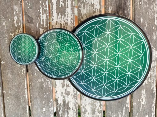 Plaque de rechargement Fleur-Shungite, "VERTE N°2". Nettoie et recharge vos pierres... – Image 6