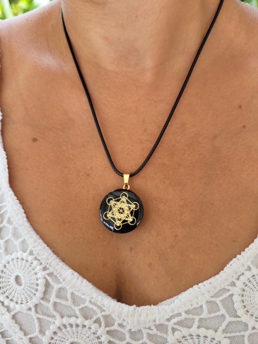 Pendentif Métatron, couleur dorée fond noir. – Image 4