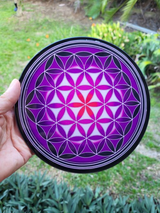 Plaque de rechargement Fleur de vie-shungite "VIOLETTE". Nettoie et recharge vos pierres... – Image 5