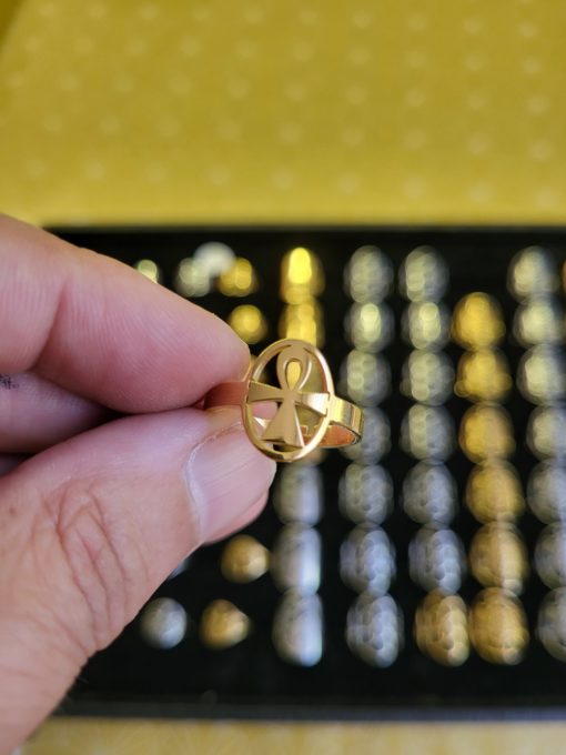 Bague en acier inoxydable "Symbole de la Croix de Ankh". – Image 7