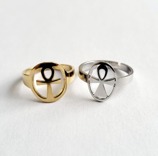 Bague en acier inoxydable "Symbole de la Croix de Ankh".