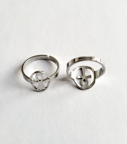 Bague en acier inoxydable "Symbole de la Croix de Ankh". – Image 4