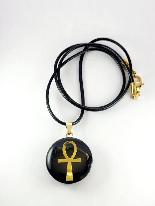 Pendentif Croix de Ankh à base de shungite, modèle n°2. – Image 3