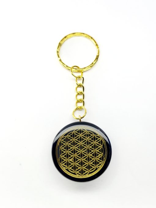Porte-clé, bijou pour sac Fleur de vie ou Métatron aux choix. – Image 3