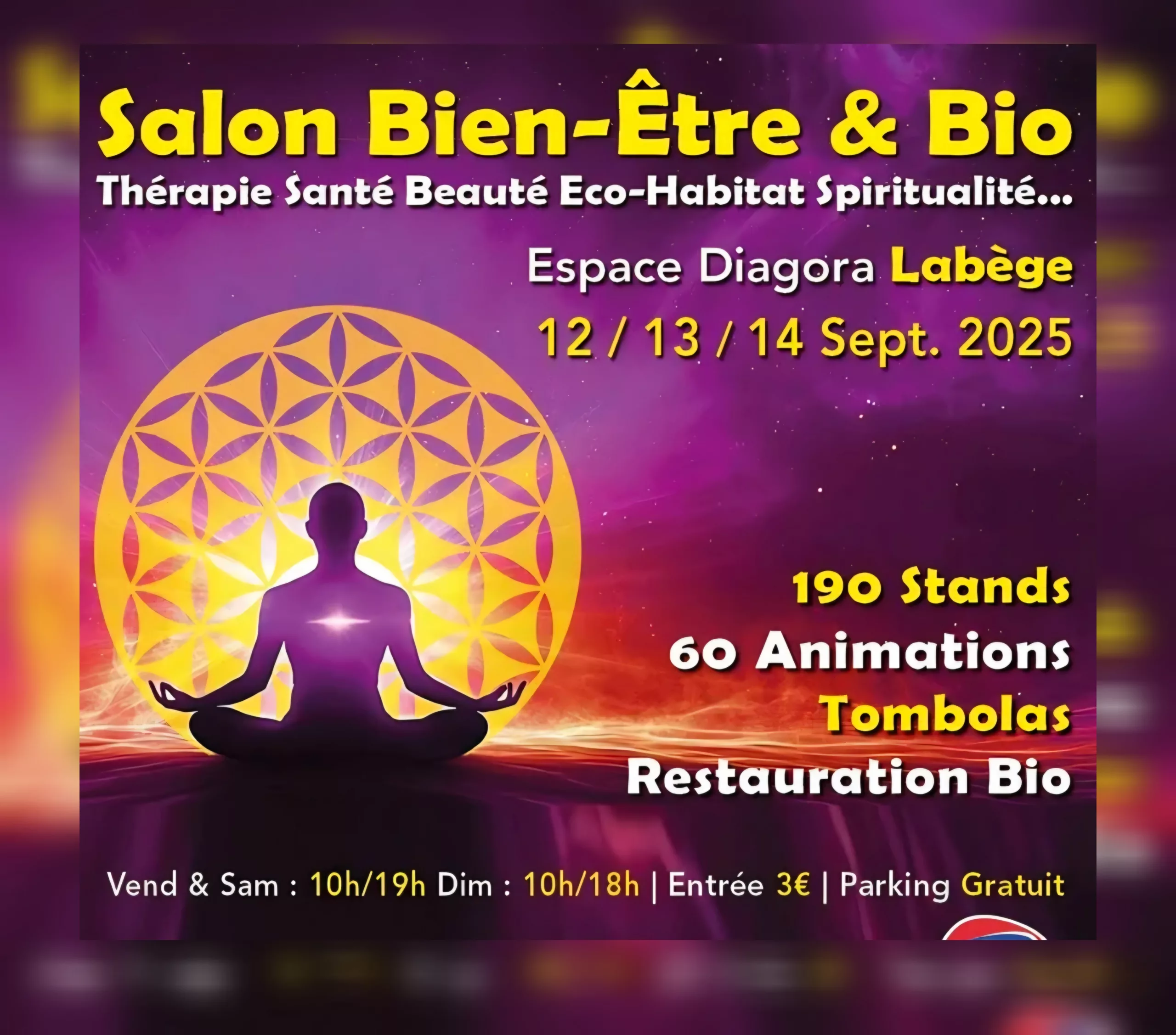 Salon Bien-Être & Bio à Labège (Toulouse) du 12/09 au 14/09/2025