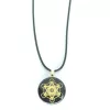 Pendentif métatron doré fond noir