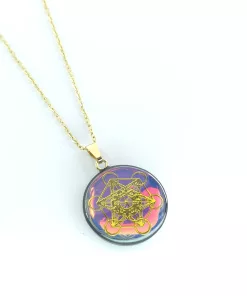 pendentif métatron effet miroir, yin yang