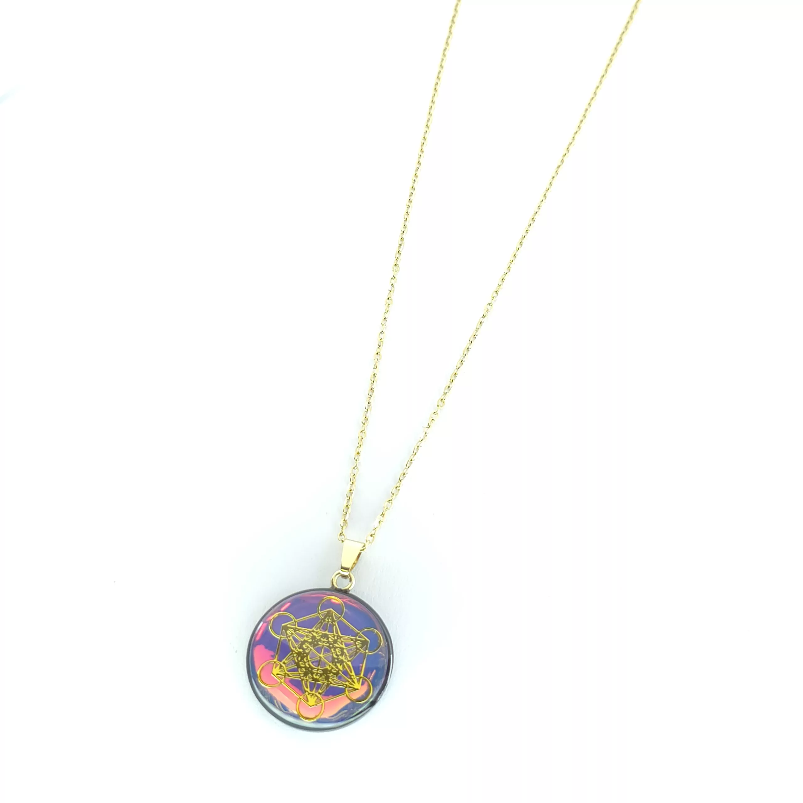 pendentif métatron effet miroir et yin yang