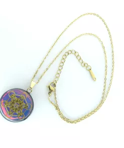 pendentif métatron effet miroir et yin yang