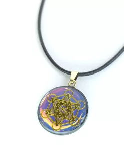 pendentif métatron effet miroir, yin yang