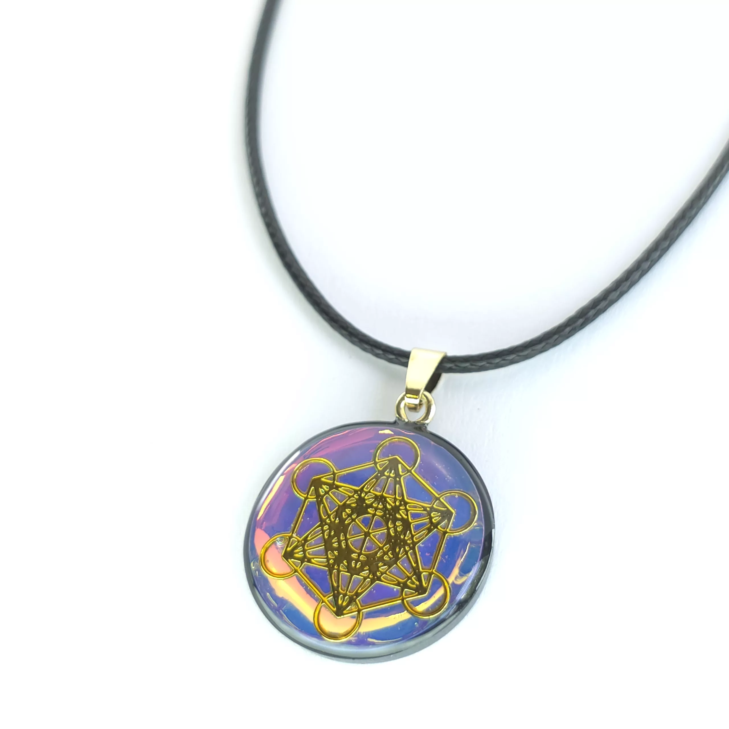 pendentif métatron effet miroir, yin yang