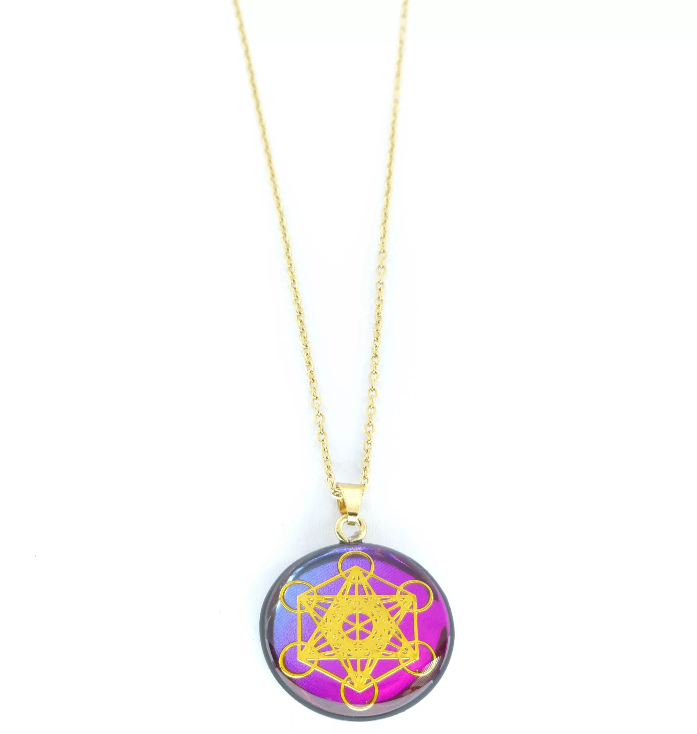 Pendentif métatron recto et yin yang verso