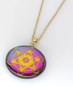 Pendentif métatron recto et yin yang verso