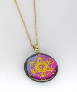 Pendentif métatron recto et yin yang verso
