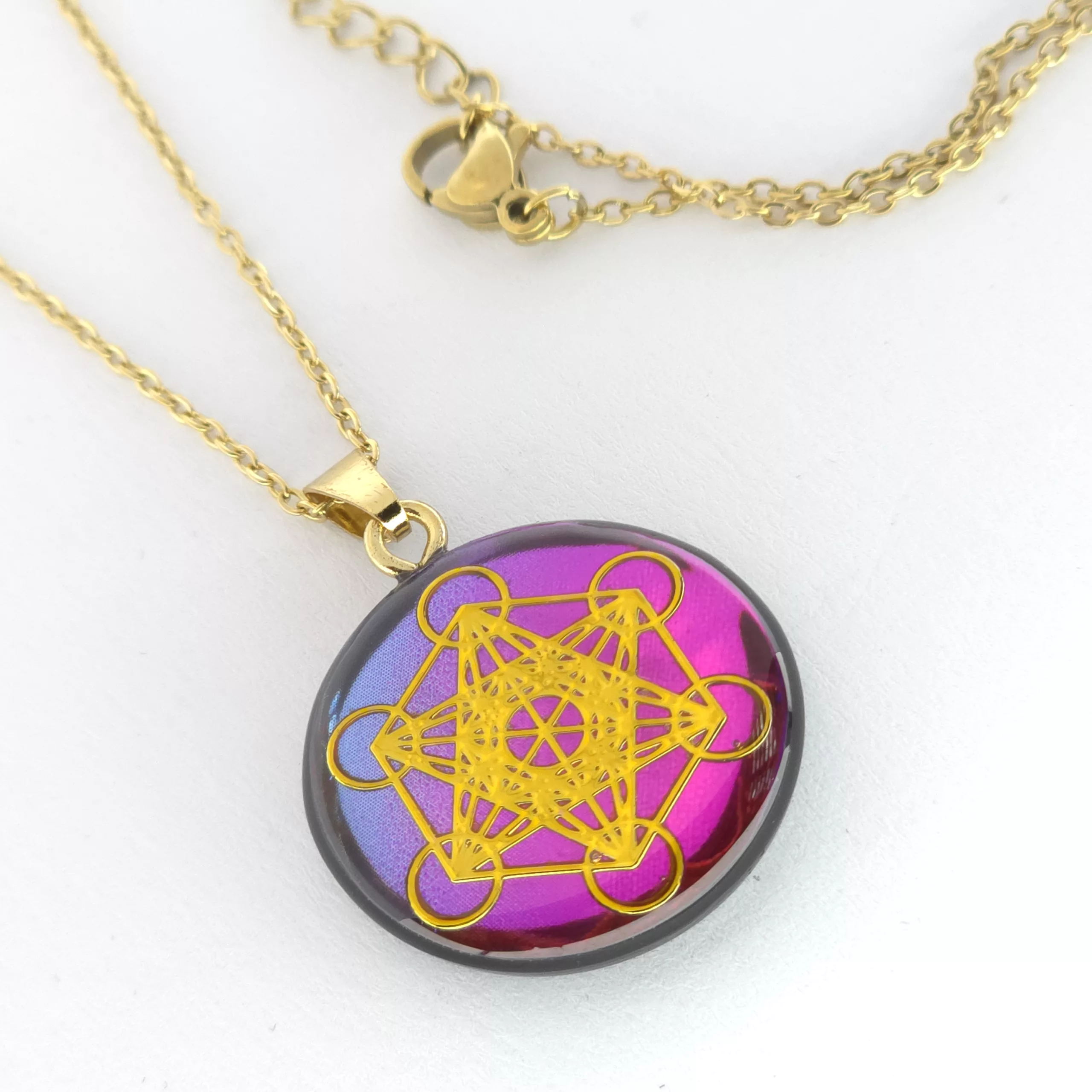 Pendentif métatron recto et yin yang verso