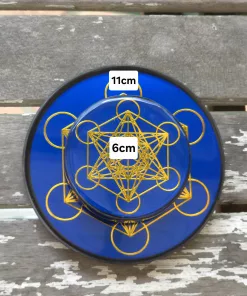 plaque de rechargement cube de métatron & fleur de vie