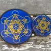plaque cube de métatron & fleur de vie