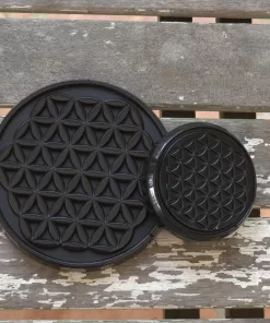 plaque de rechargement cube de métatron & fleur de vie