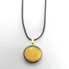 Pendentif artisanal fleur de vie fond coloré