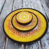 plaque de rechargement fleur de vie - shungite - jaune